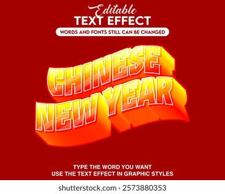 Text effect chinese new year event styles
