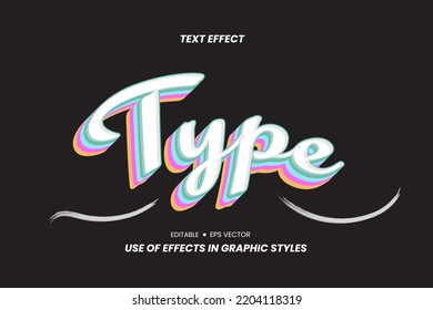 Text Effect with Colored 3D Letters. Great for Use as Customizable Titles and Fonts, This Effect is Easy to Use in Graphic Style Settings
