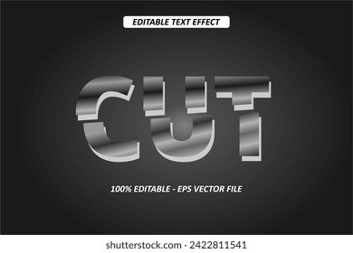 TEXT  EFFECT CUT VECTOR EDITABLE 
