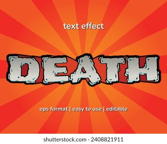 Text Effect Death Plant vs Zombies Adaptation EPS Ready to Use White, Black, Yellow, Red and Orange