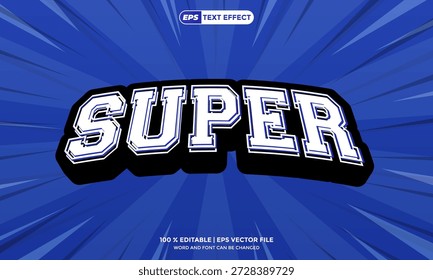 Text Effect Design Super Sale 3D Promo advertising EPS Vector