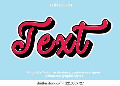 text effect editable design vector