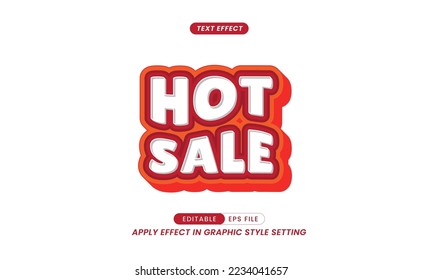 Text Effect - Editable Hot Sale Slogan text.
