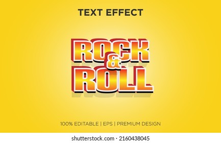 text effect editable style rock and roll