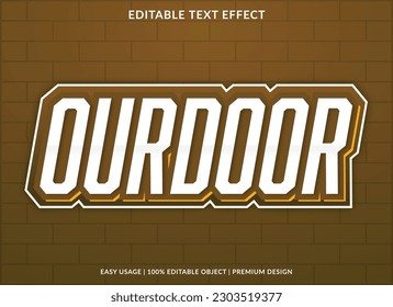 text effect editable template with abstract font style use for typography brand and logo	