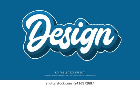 efecto de texto plantilla editable diseño vectorial 3d estilo negrita