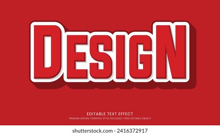 efecto de texto plantilla editable diseño vectorial 3d estilo negrita