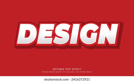 text effect editable template vector design 3d bold style