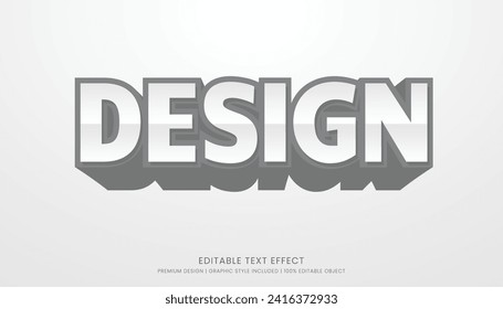 text effect editable template vector design 3d bold style