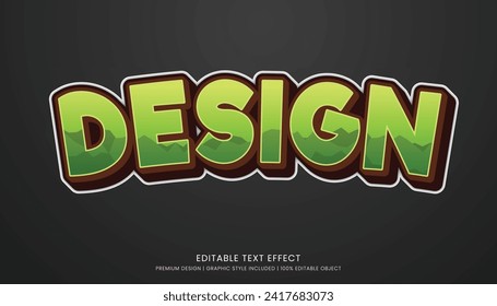 text effect editable template vector design 3d bold style