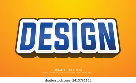 text effect editable vector design template bold and abstract style use for business logo and brand