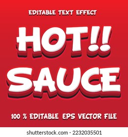 text effect editable vector file eps red white 3d chili sauce caption text