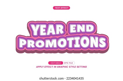 Text Effect - Editable Year End Promotions Slogan text.