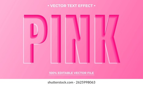 Efecto de texto grabado de cuero rosa Efecto de texto editable