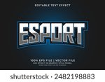 Text effect E-sport editable vector, e-sport emblem