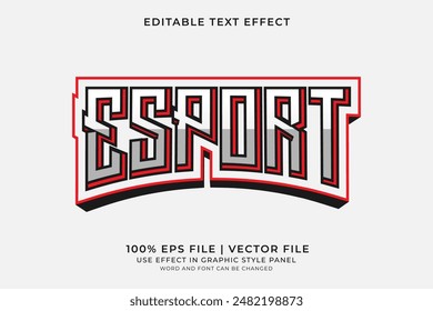 Text effect E-sport editable vector, e-sport emblem