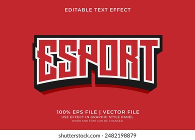 Text effect E-sport editable vector, e-sport emblem