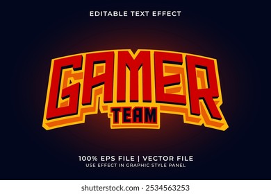 Efeito de texto Vetor editável E-sport ou Gamer, logotipo emblema e-sport