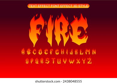 TEXT EFFECT fire 3D STYLE VECTOR