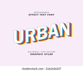 text effect font 3D color. suitable for use in the effect of business promotion texts and campaigns. easy to use in graphic styles settings