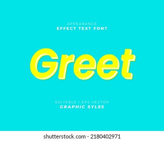 Texteffekt Schriftart 3D Farbe. geeignet für die Verwendung in der Wirkung von Werbe-Texten und Kampagnen. einfach in grafischen Stileinstellungen zu verwenden