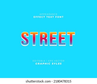couleur 3D de police de police d'effet de texte. adapté à l'effet des textes et campagnes de promotion des entreprises. facile à utiliser dans les paramètres des styles graphiques
