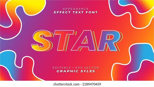 text effect font 3D color. suitable for use in the effect of business promotion texts and campaigns. easy to use in graphic styles settings