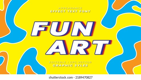 text effect font 3D color.