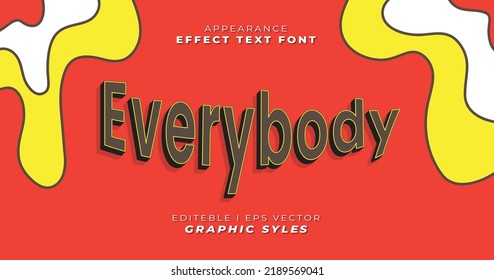 text effect font 3D color, suitable for use in the effect of business promotion texts and campaigns. easy to use in graphic styles settings