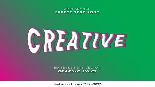 text effect font 3D color, suitable for use in the effect of business promotion texts and campaigns. easy to use in graphic styles settings