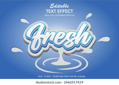 TEXT EFFECT FRESH 3D EPS FILE