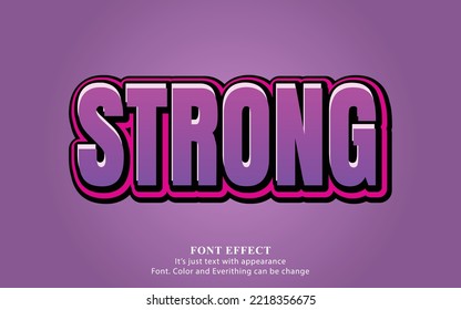 Text effect gradation appearance strong style. text fonts
