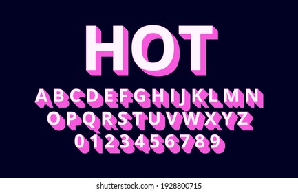 text effect hot font alphabet