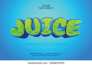 Efecto de texto Jugo Editable Efecto de texto Estilo 3d Tema Verano, Traje para Alimentos o Bebidas Negocios Marca