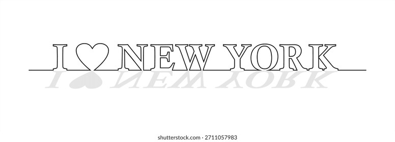 Efecto de texto de I love Nuevo York para elemento de diseño