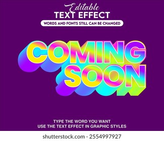 Text effect modern style coming soon theme