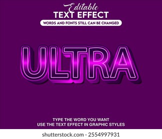Text effect modern style ultra theme