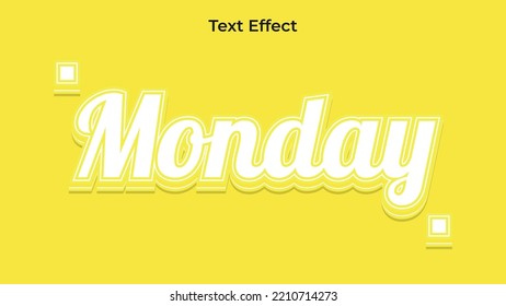 Efecto del texto Color del lunes amarillo