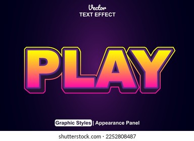 text effect play with graphic style and editable.