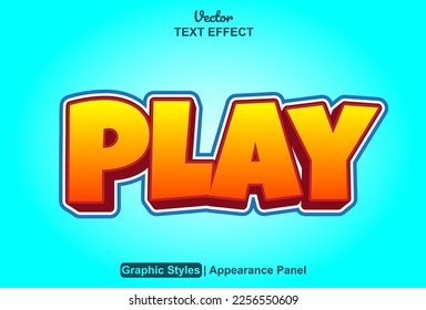 text effect play with graphic style and editable.