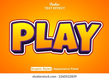 text effect play with graphic style and editable.