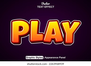 text effect play with graphic style and editable.