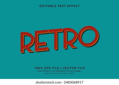 Text effect Retro editable vector, vintage retro style