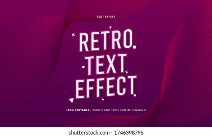 Text effect retro style. Vector illustration eps 10.