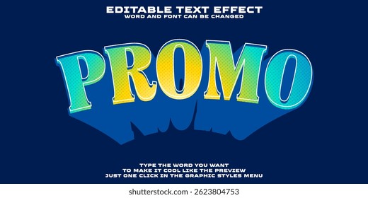 Estilos promocionais de venda de efeito de texto