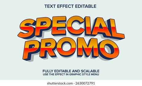 text effect special promo vector editable