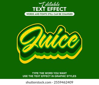 Text effect style juice theme