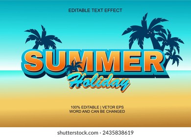 TEXT EFFECT SUMER HOLIDAY 3D EPS FILE