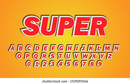 Text Effect Super Font Alphabet