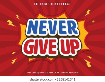text effect template design with 3d style use for business brand and logo